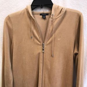 Nautica S zipper front hoodie. Camel tan color.